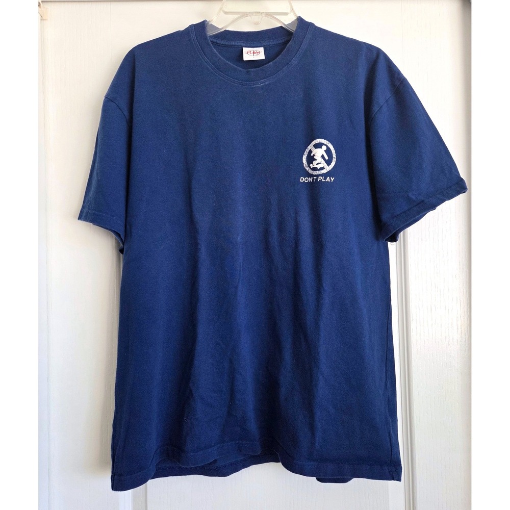 Polar Skate Co Mens Dont Play Graphic T-Shirt‎ Blue Sz Large Streetwear Skater